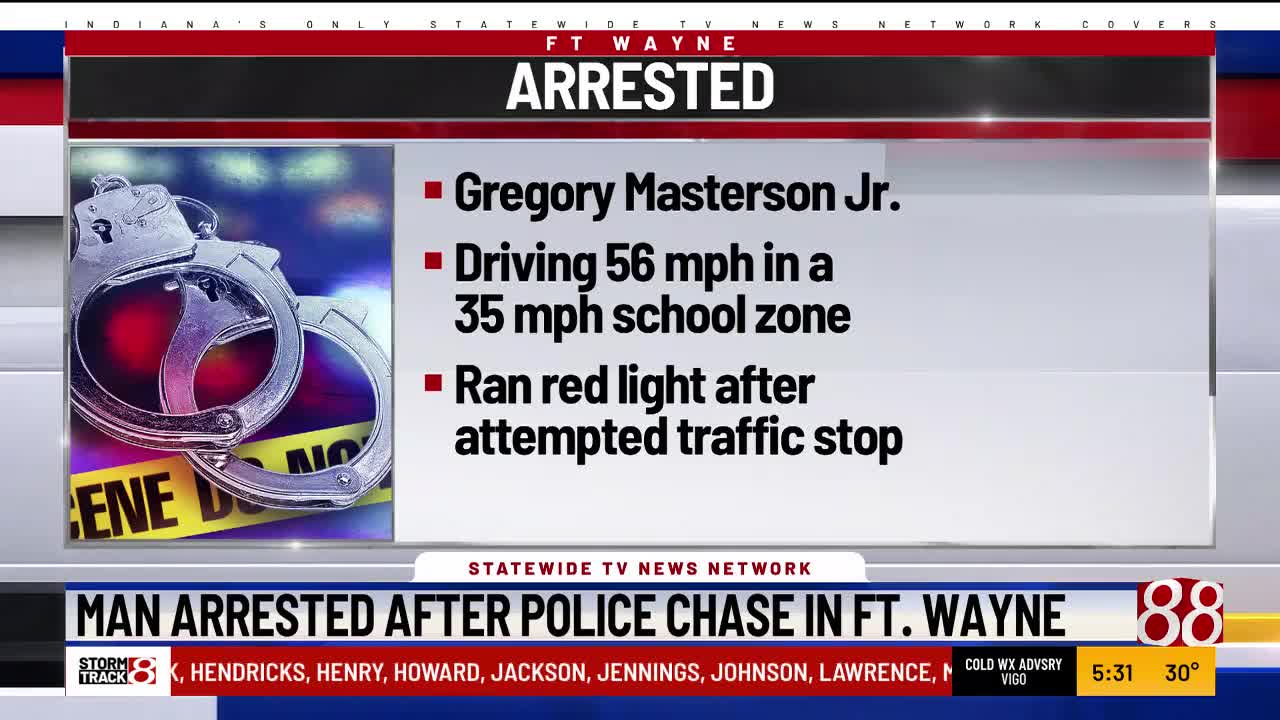 Man arrested after police chase in Ft. Wayne