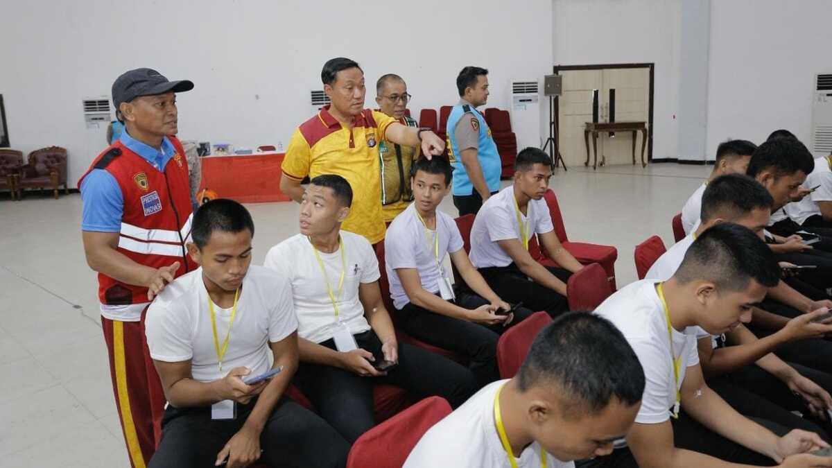 Seleksi Ketat, Polda Kalteng Gelar Rikkes Tahap II Bintara Brimob 2026