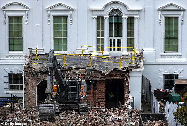 The last remnant of the East Wing, the booksellers room where guests were announced during White House state dinners, was photographed in late October. It appears that structure has been destroyed too 
