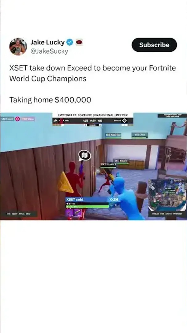XSET are the Fortnite World Cup Champs, taking home $400K