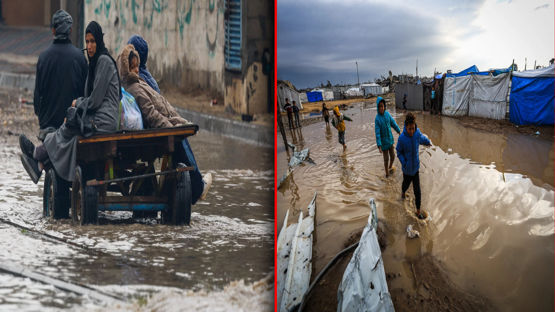 Gaza floods breaking: Storm Byron devastates Gaza camps, 795,000 ...