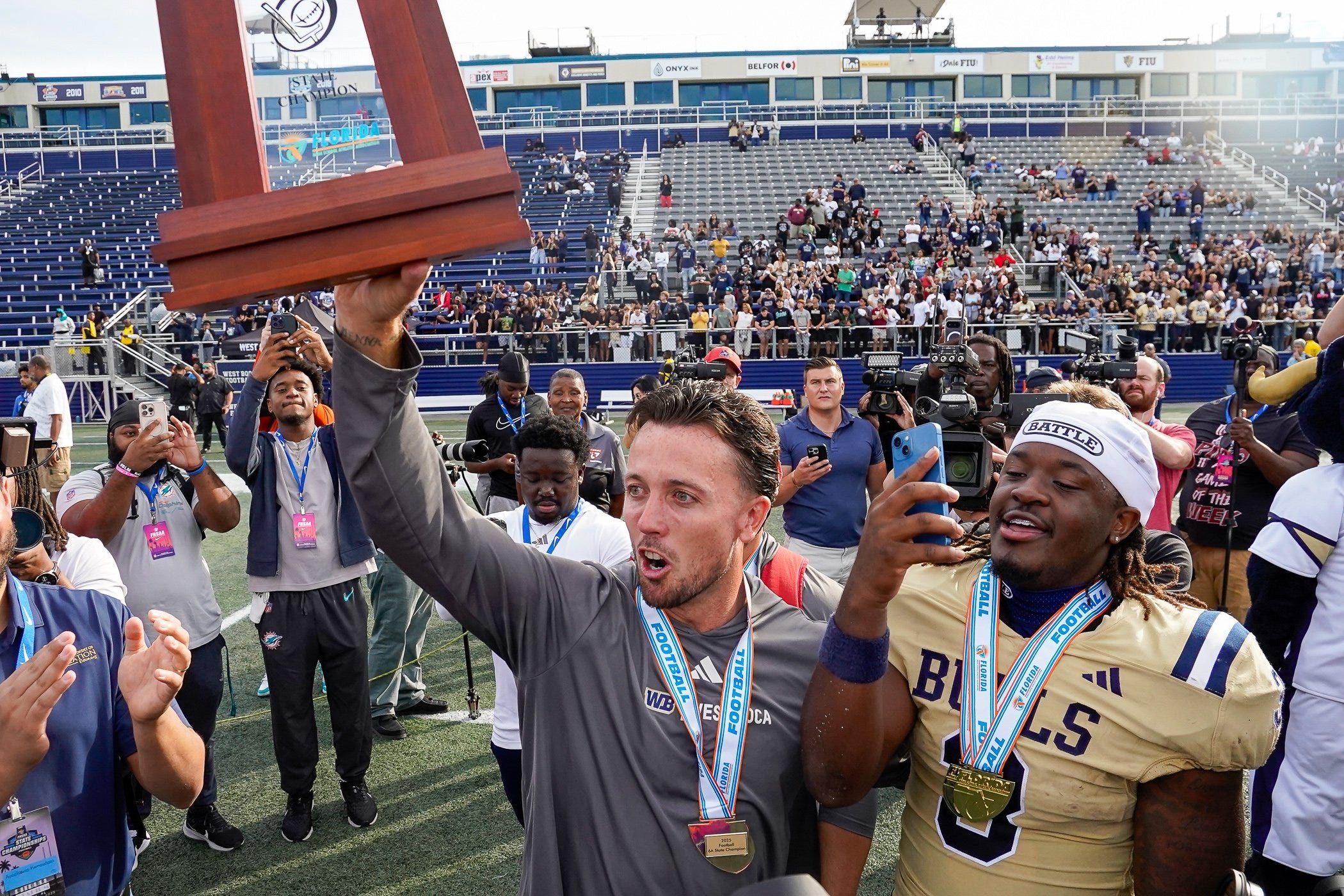 West Boca Raton football routs West Broward for back-to-back state titles