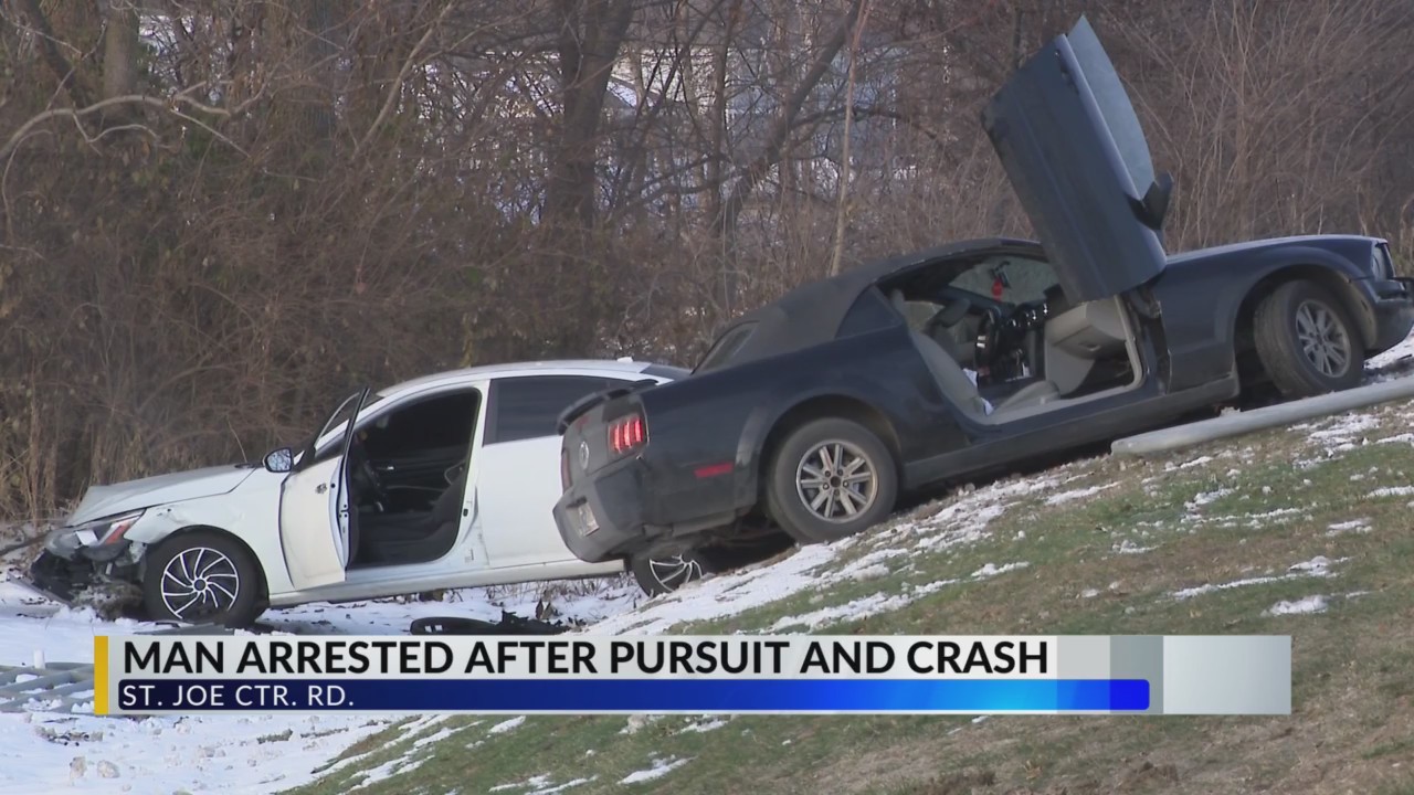 Speeding driver in custody after chase ends in crash