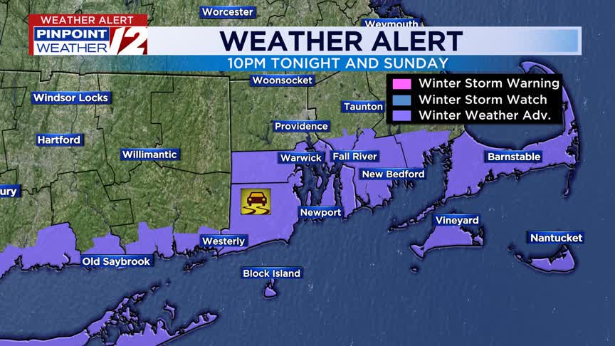 WPRI 12 weather alert 12/13/25: Mainly dry today; snow arrives tonight