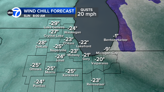 Arctic blast brings wind chills below zero to Chicago, snow could make ...