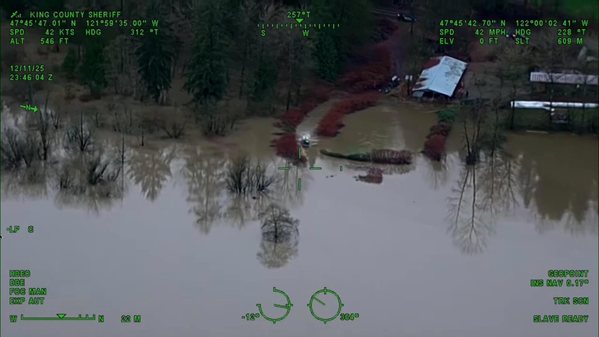 Helicopter footage captures severe flooding in Washington state as ...