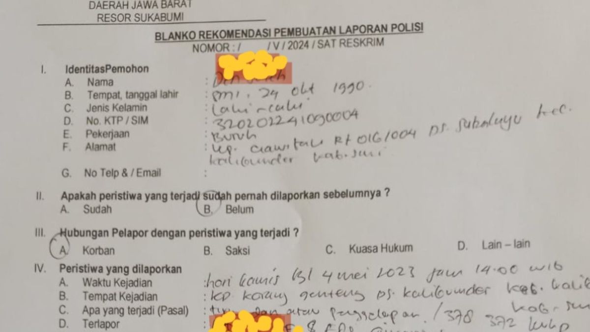Bupati Kades PAW Kalibunder Dilaporkan ke Polres Sukabumi, Nyalon dengan Akal-akalan SKCK?