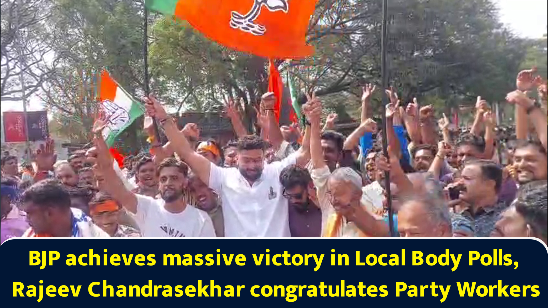 BJP achieves massive victory in local body polls, Rajeev Chandrasekhar ...