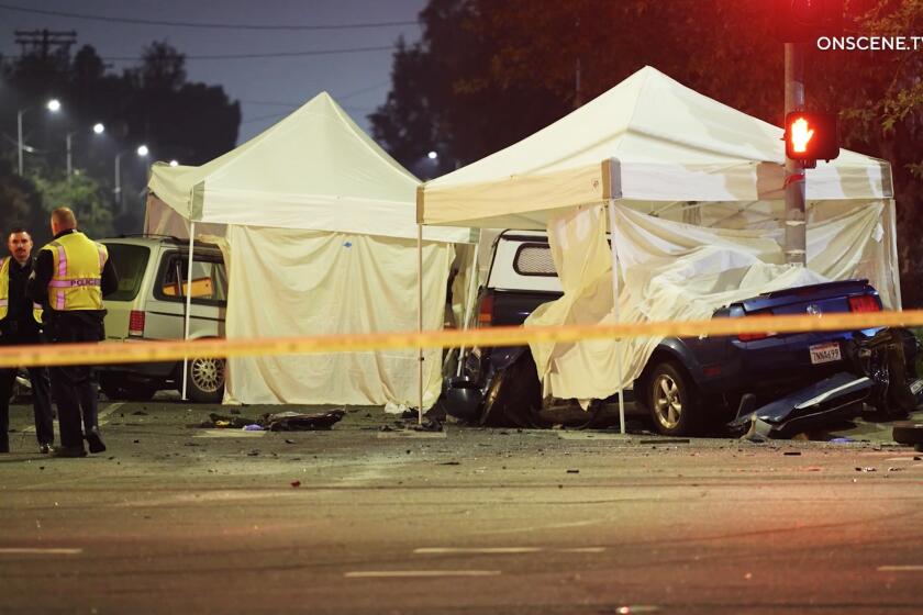 Three dead in Panorama City crash after driver speeds through red light