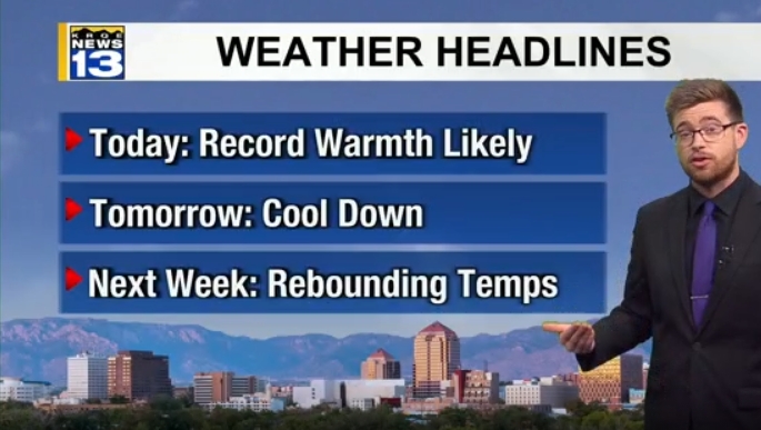 Record warmth expected before brief cool down