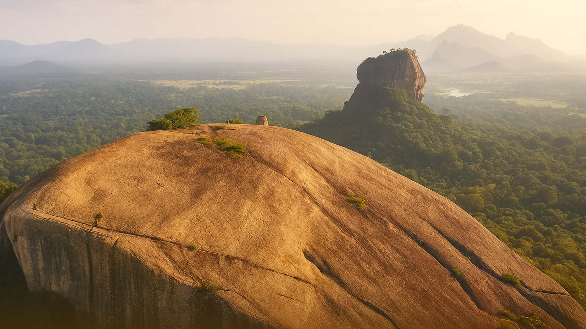Os gigantes de pedra sagrados do Sri Lanka