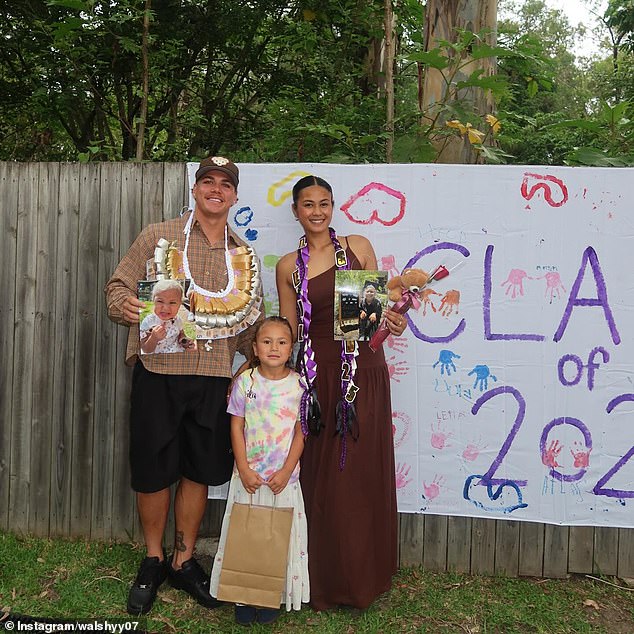 Reece Walsh has a very rare reunion with his ex as they celebrate a ...