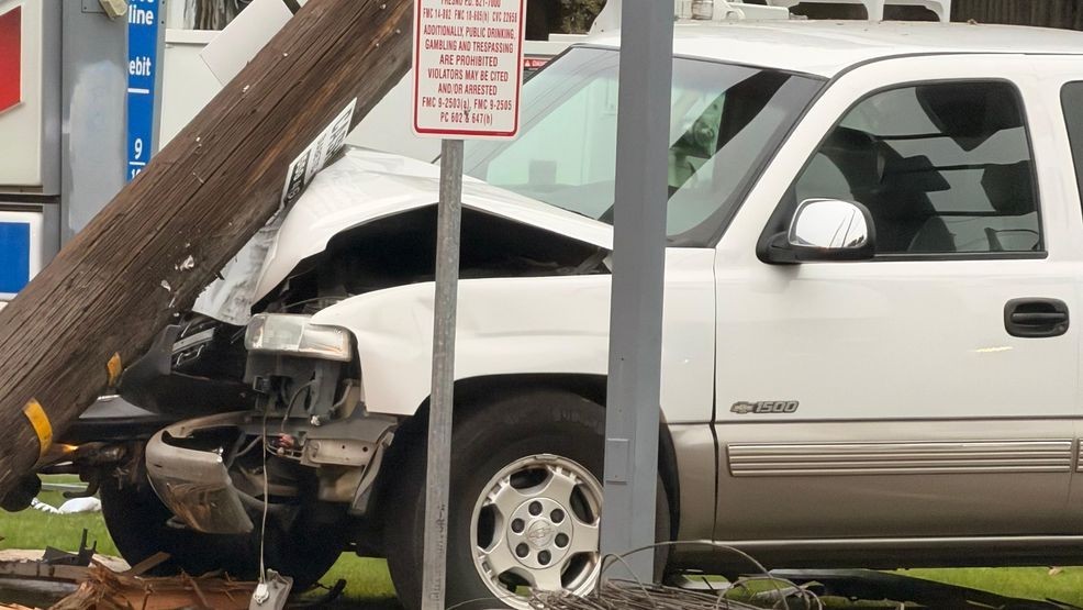 PG&E works to restore power after a truck crash knocks down a power pole