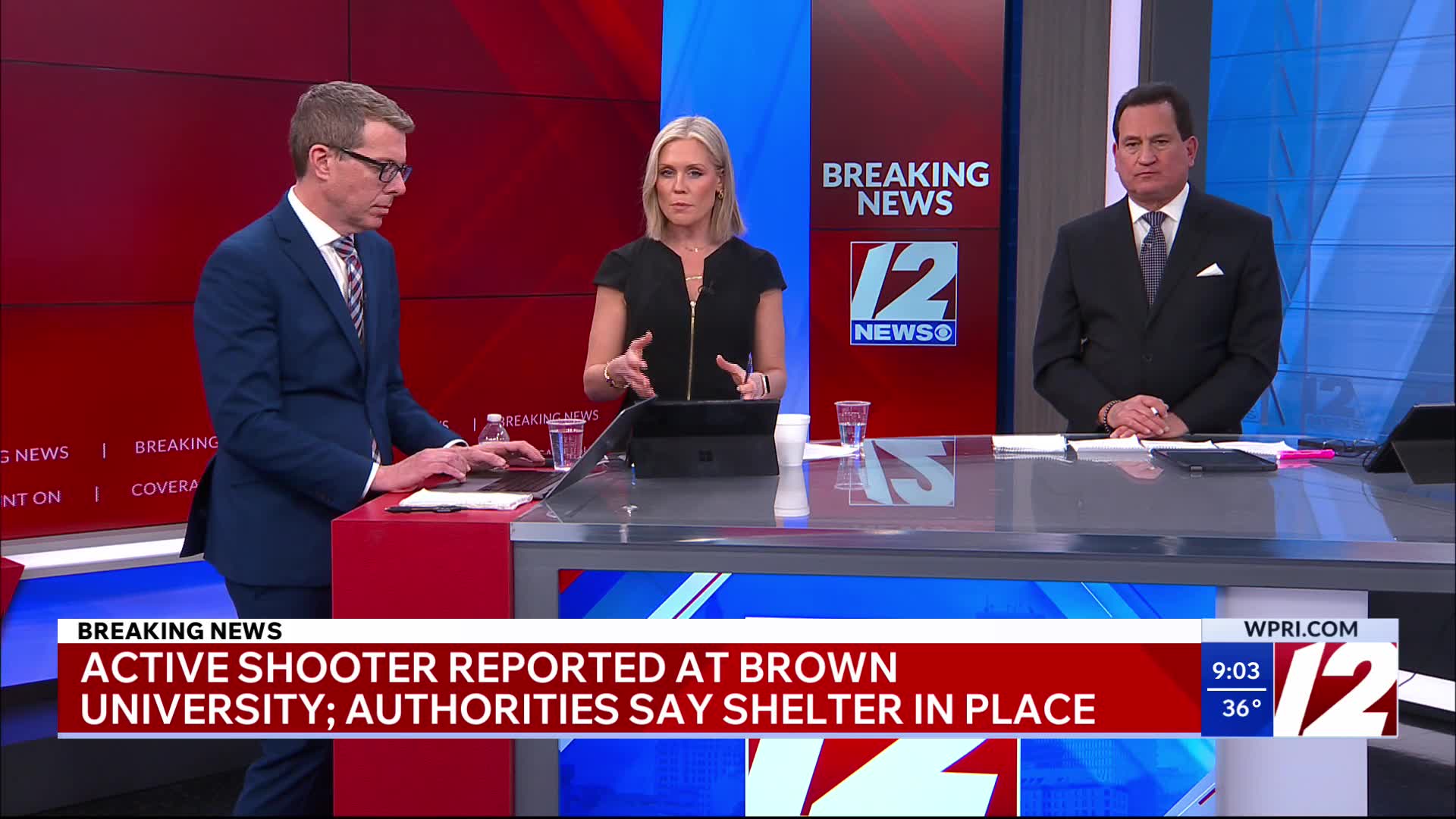 9:03 PM: Scene outside reunification center during Brown shooting