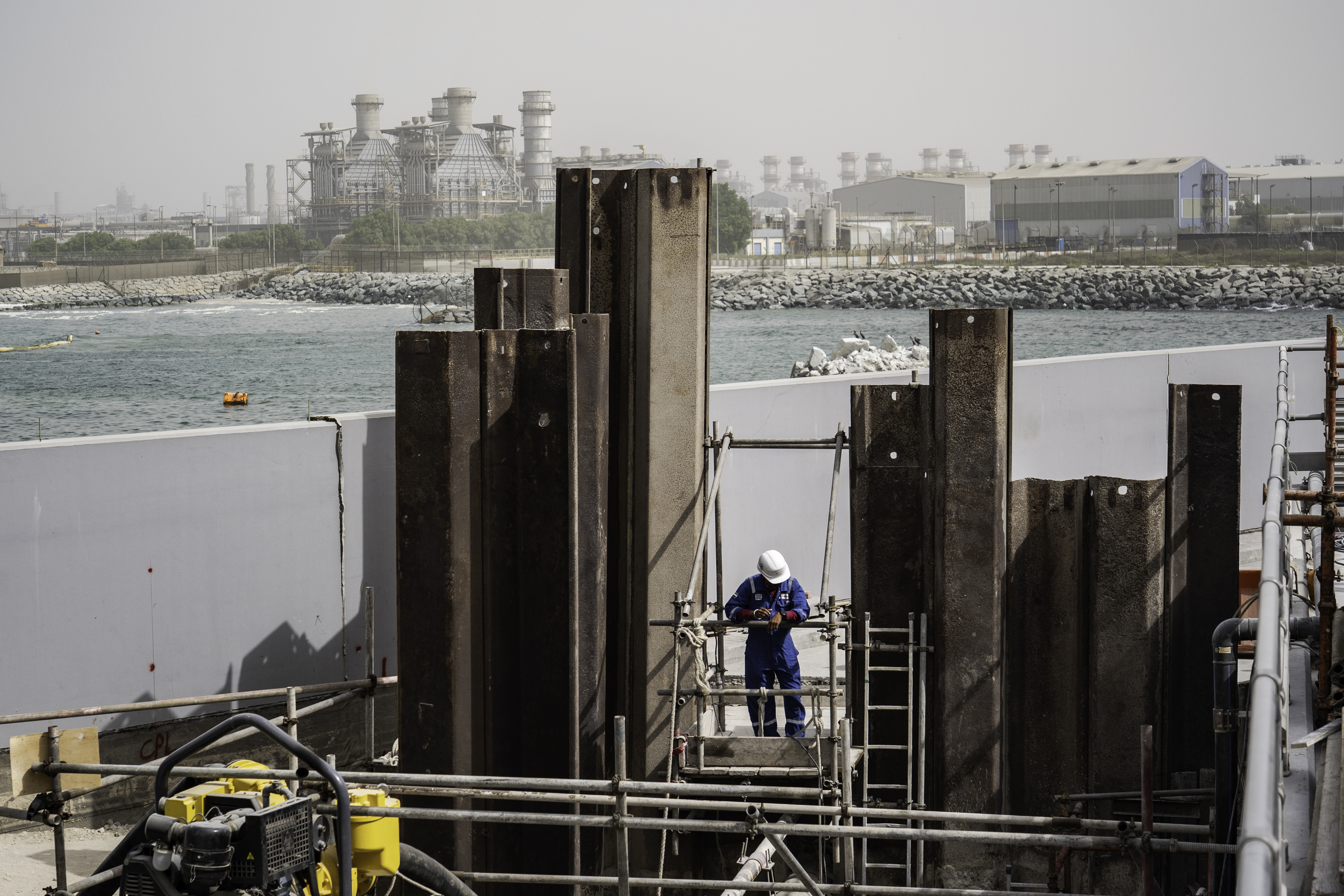 Construction for new pipelines at the Dubai Municipality’s Tunnel Stormwater Management Center.