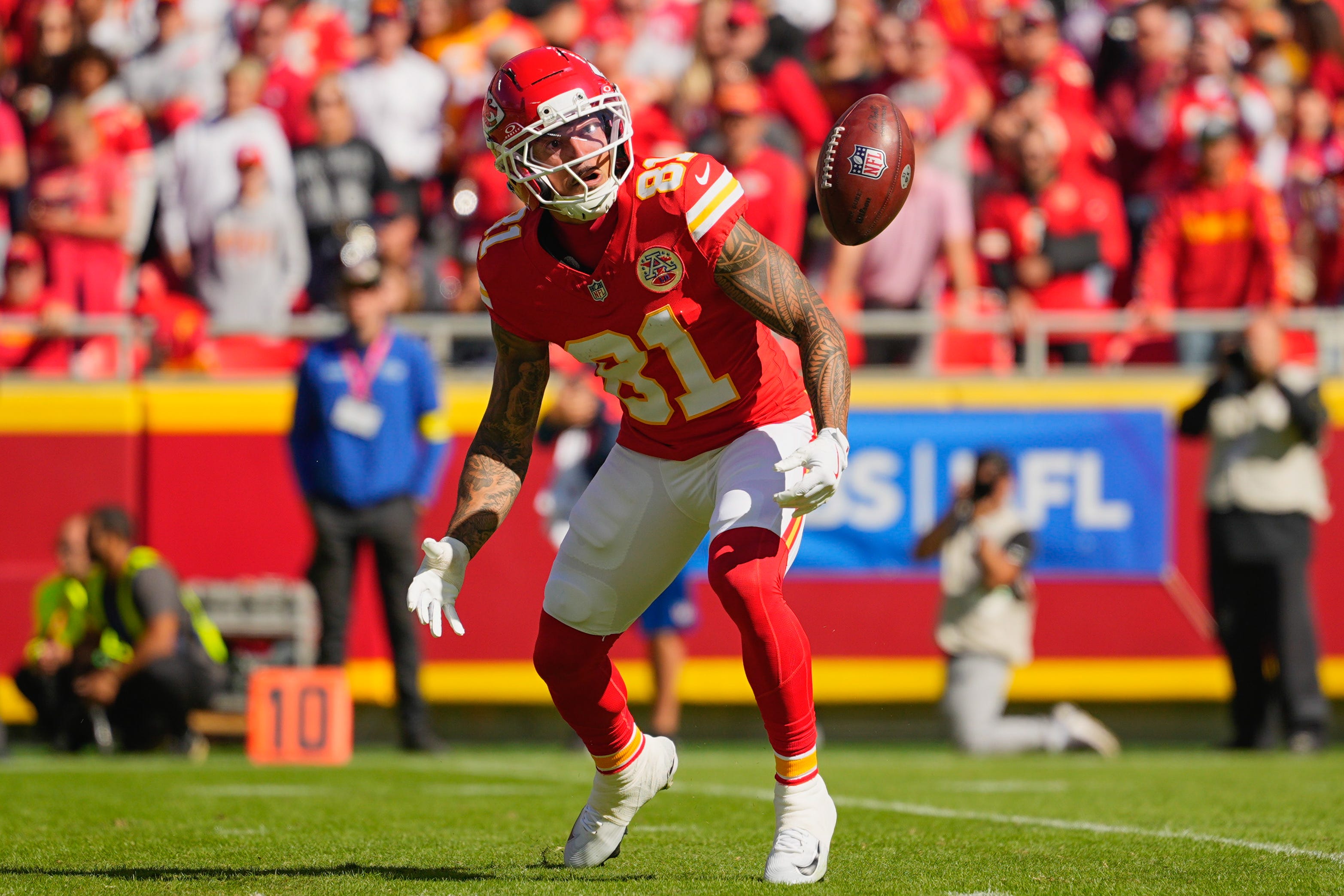 Chiefs STC Dave Toub announces the return of an injured receiver<br>