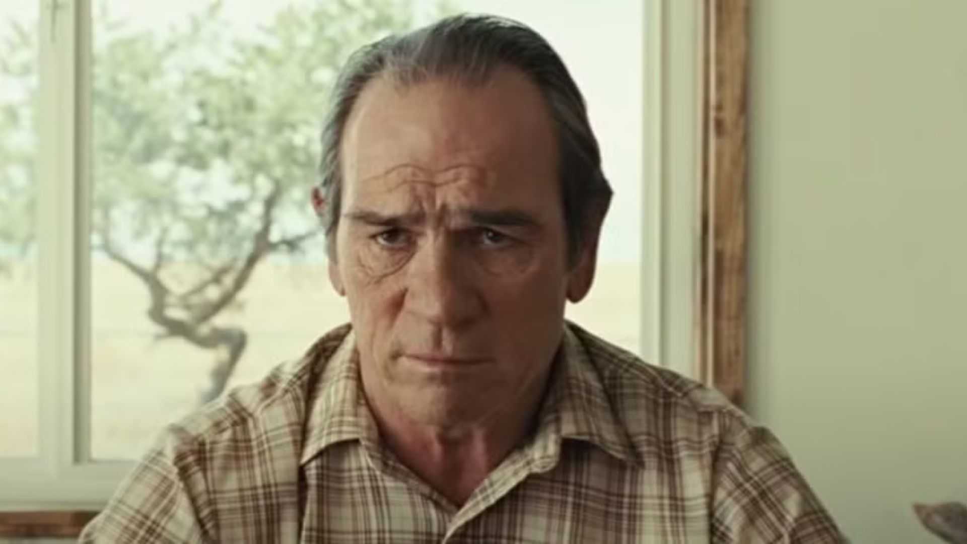 Tommy Lee Jones as Ed Tom Bell in the final sequence of the 2007 movie No Country For Old Men