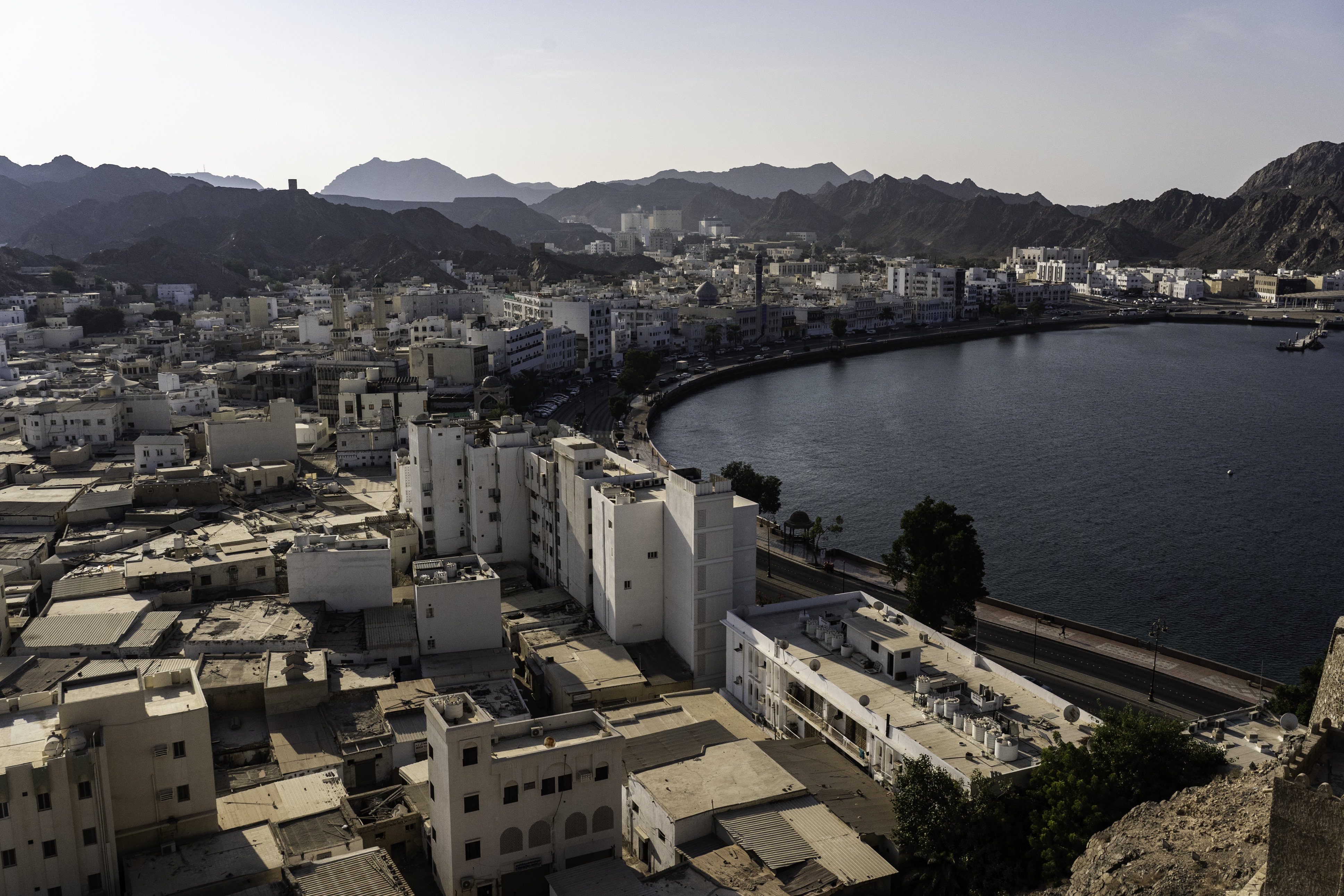 A view of the city from Mutrah Fort in Muscat.