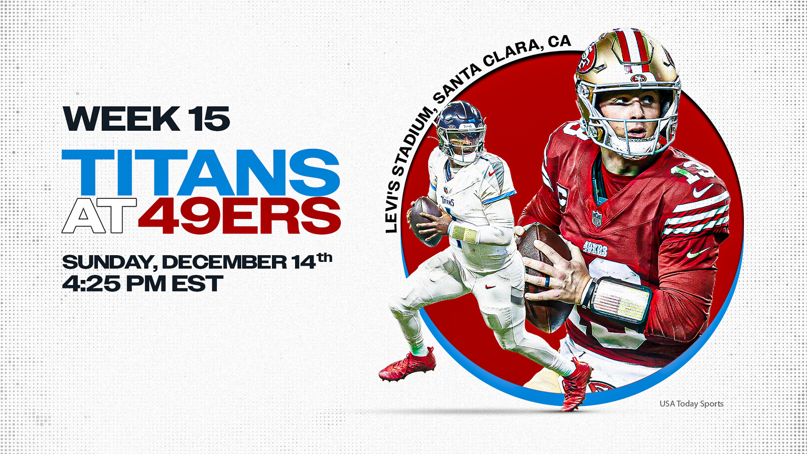 What channel is Titans vs. 49ers on today? Time, TV schedule for NFL Week 15 game<br><br>