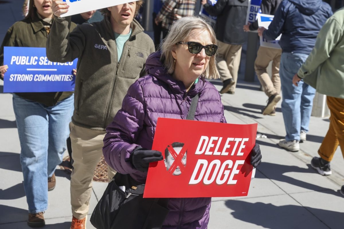 Proteste contro il Doge (foto Ansa).