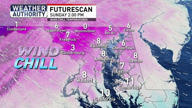Weather alert day Sunday; icy roads with dangerous wind chills into Monday
