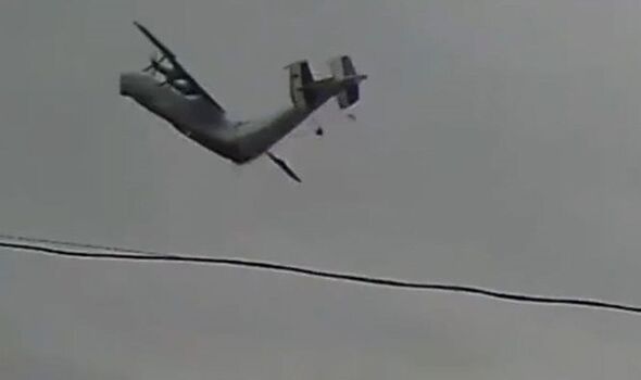 Insane moment plane breaks apart in mid-air and smashes into reservoir