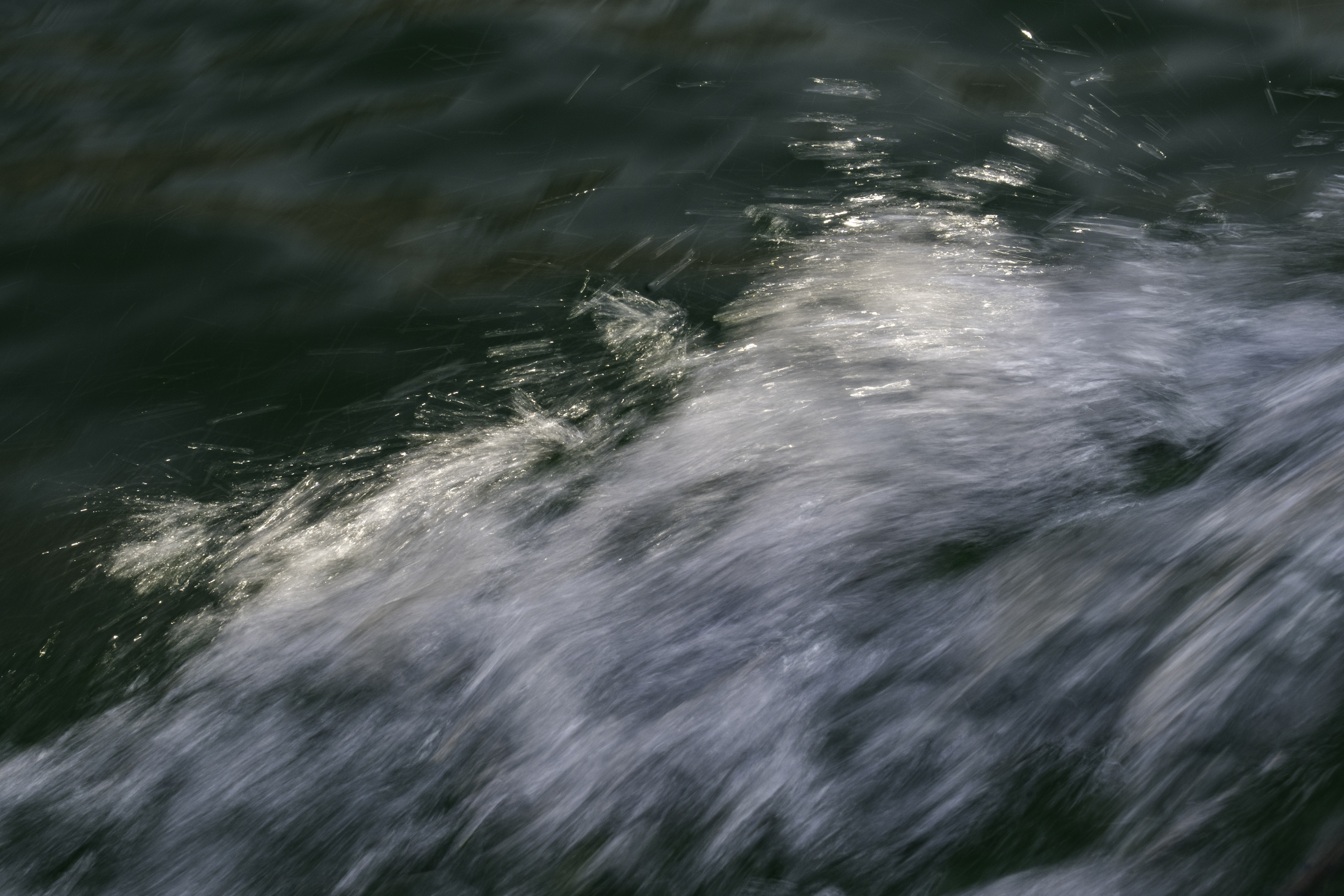 Water from the mountains in the Wadi Dayqah Dam near the town of Mazara, Oman.