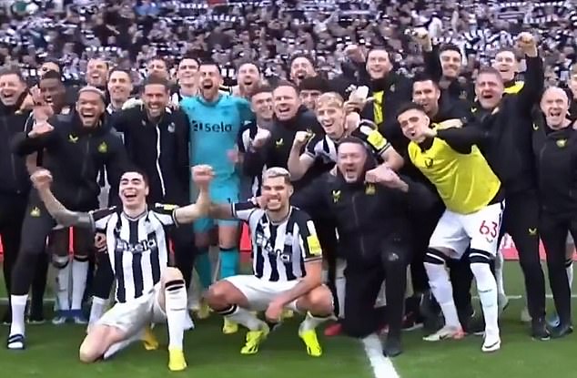 Just under two years ago, Newcastle posed triumphantly in front of the visiting fans at the Stadium of Light