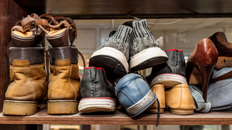 DIYer shows how to turn old drawers into the ultimate shoe storage rack