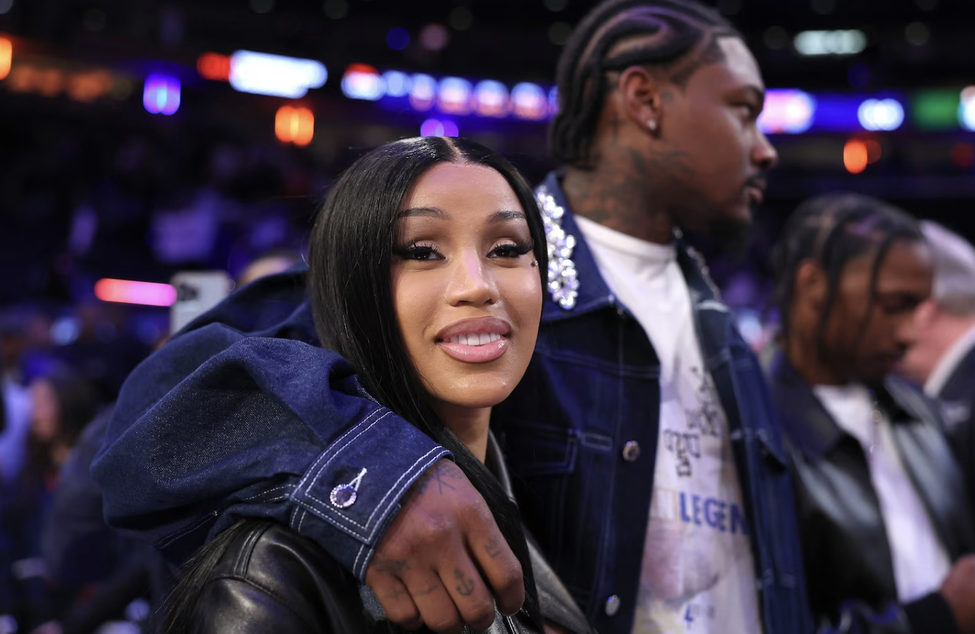Watch: Even with long distance, Cardi B seen supporting her man Stefon ...