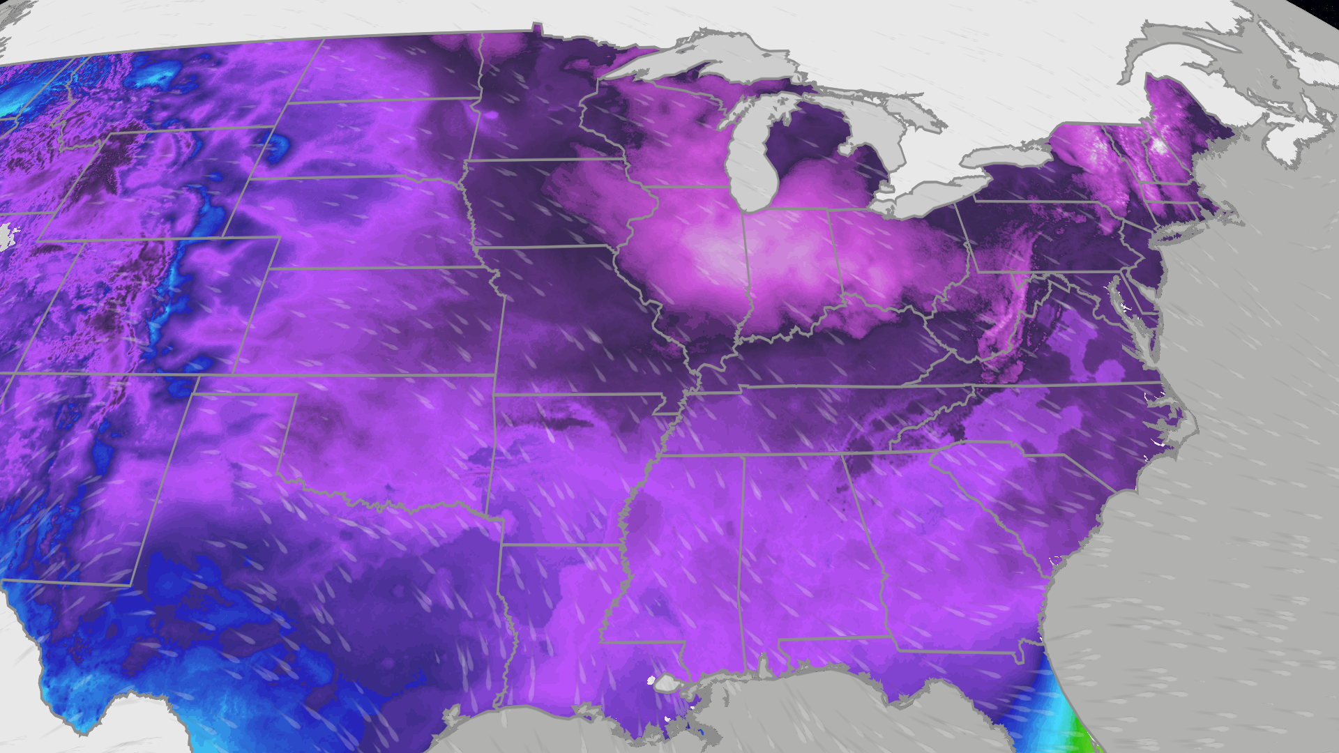 Another Arctic blast of bitter cold air pushing temperatures below zero in Midwest, brutal cold arrives to Northeast, South<br>