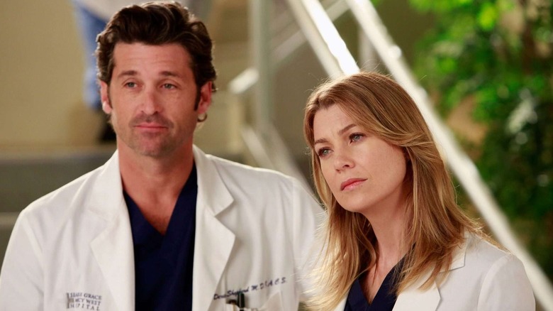 Derek and Meredith standing next to each other on 