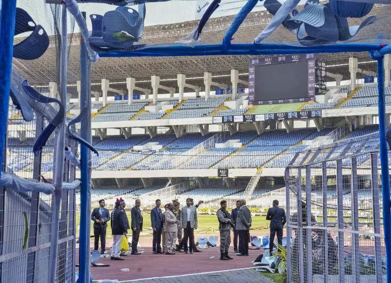Governor visits stadium day after chaos