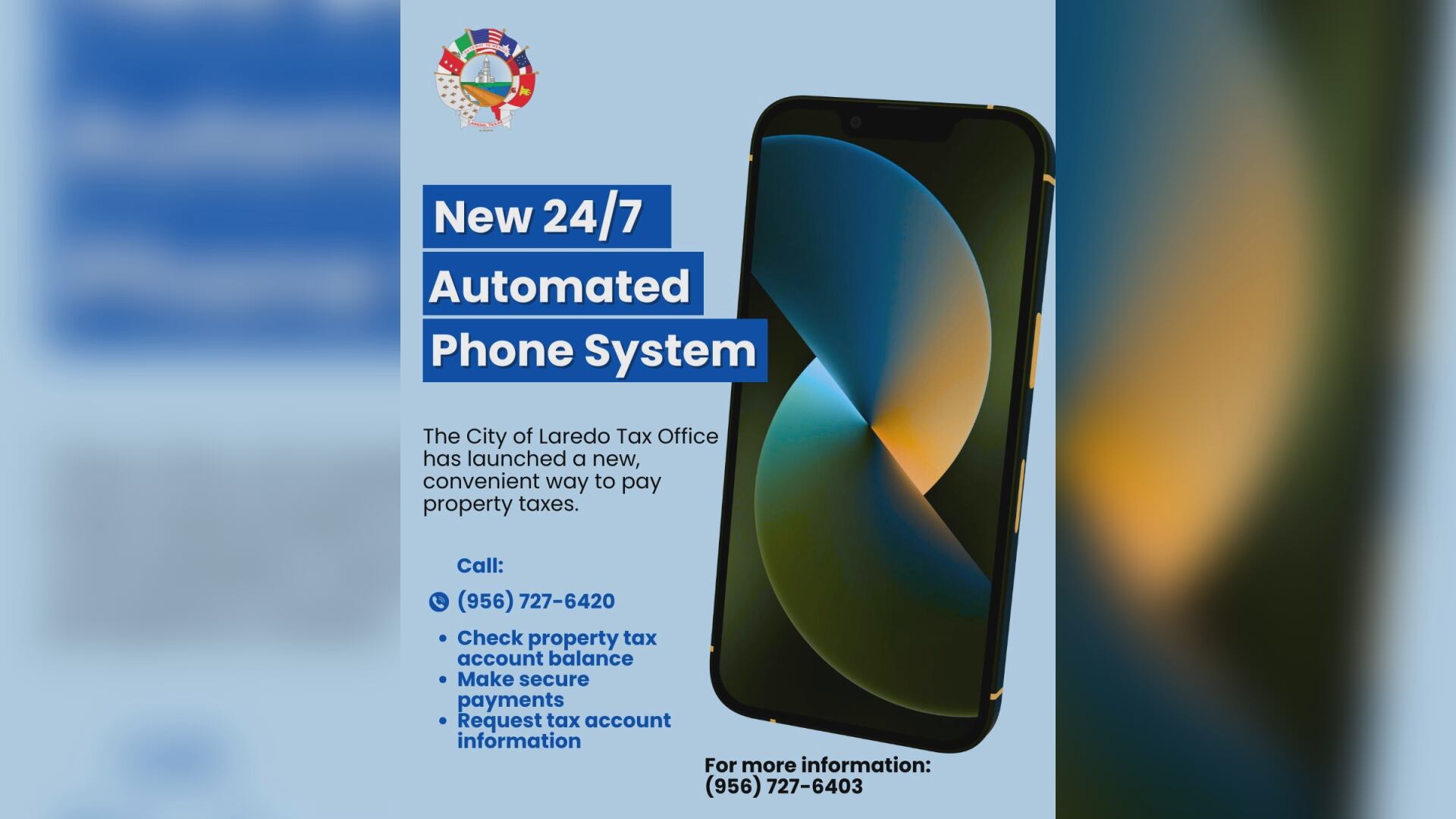 Laredo tax department launches 24/7 property tax payment phone line
