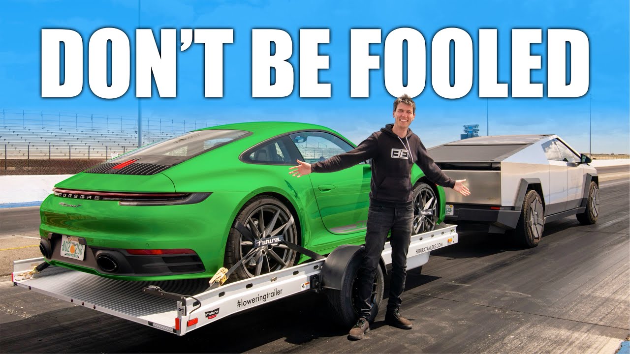 Here's the proof... Tesla Cybertruck vs Porsche 911 drag race