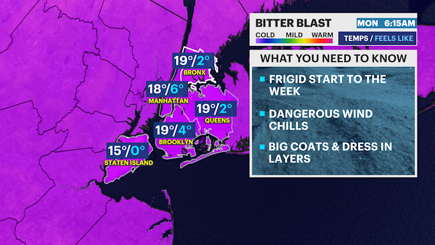 Bitter blast: Arctic air takes hold of Brooklyn after first snowstorm