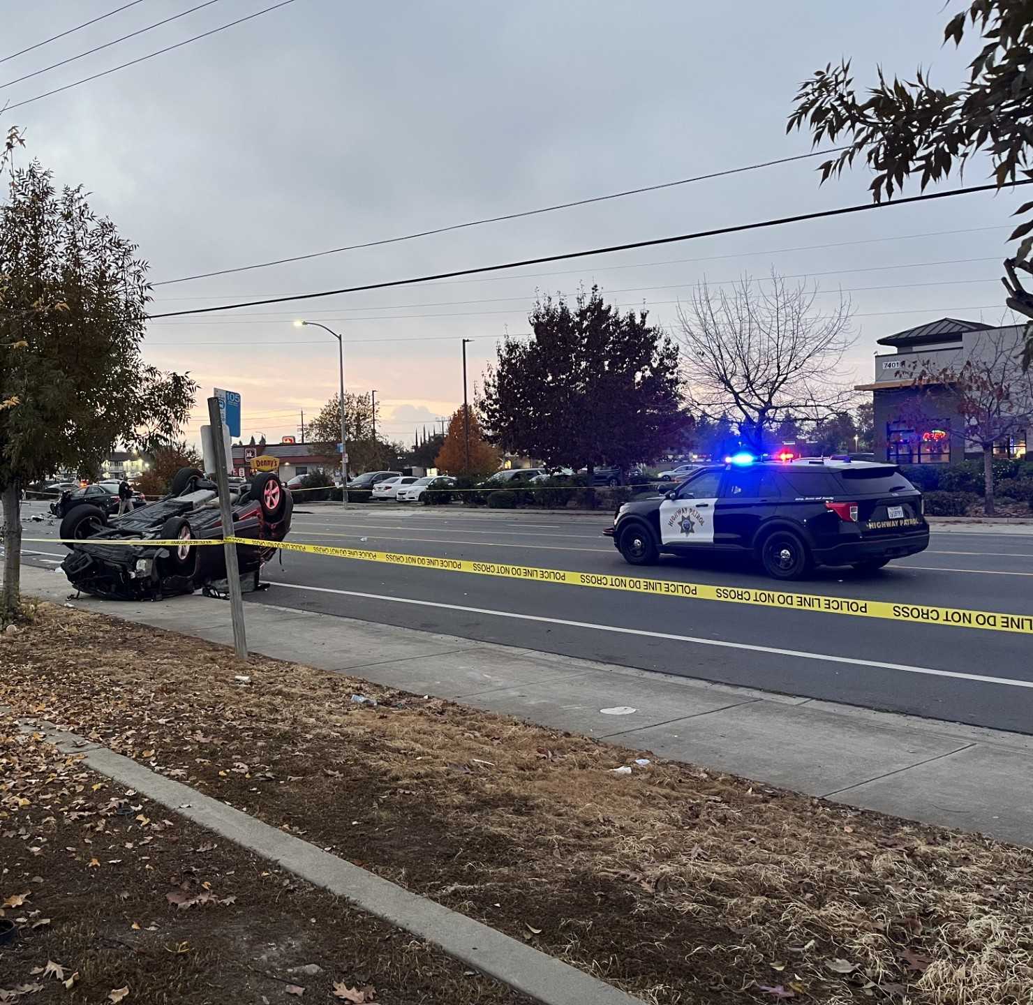 At least 1 person dead after vehicle overturns in South Sacramento crash
