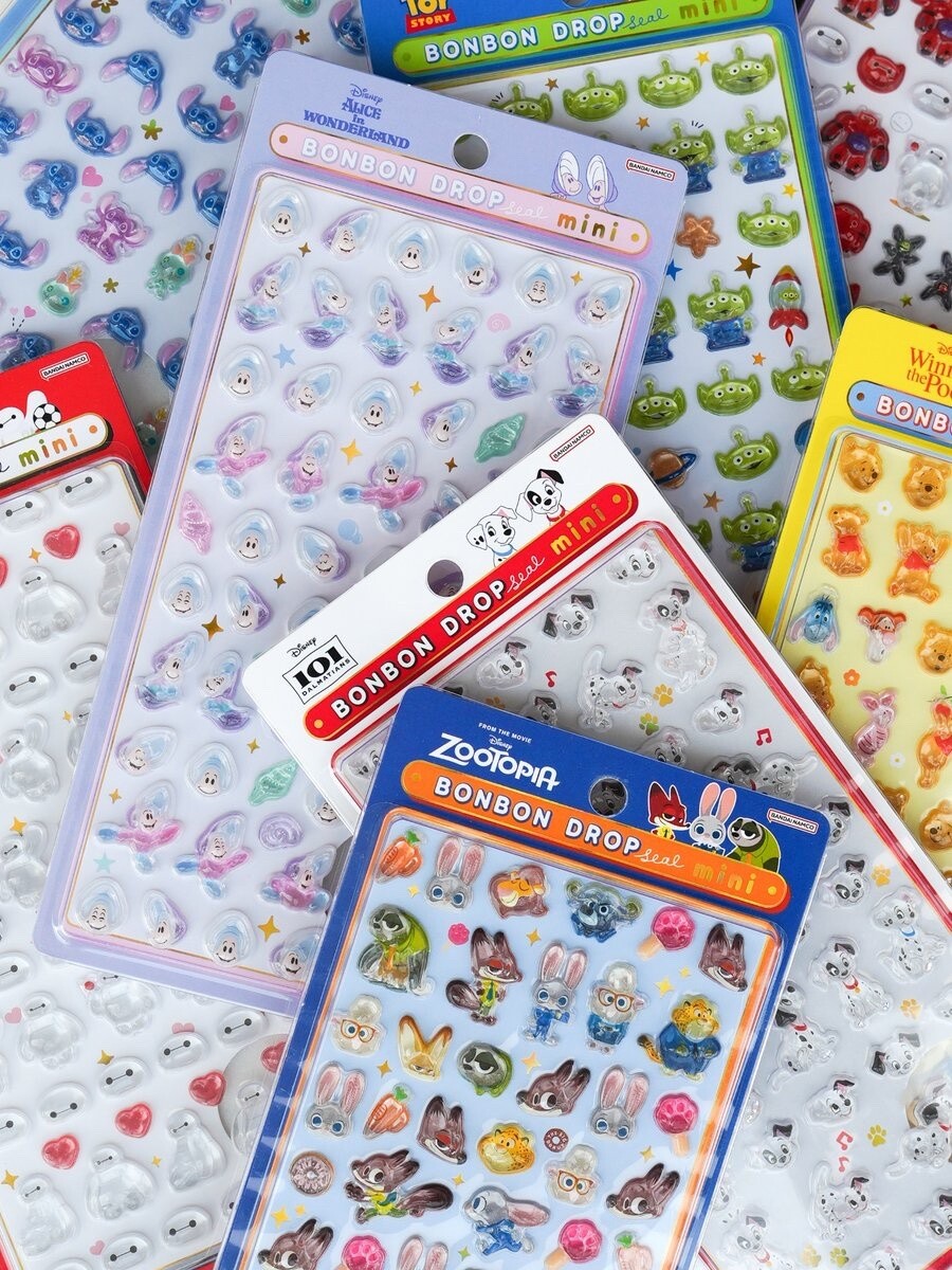 国内正規品】ボンボンドロップシールミニ ディズニー 4種セット