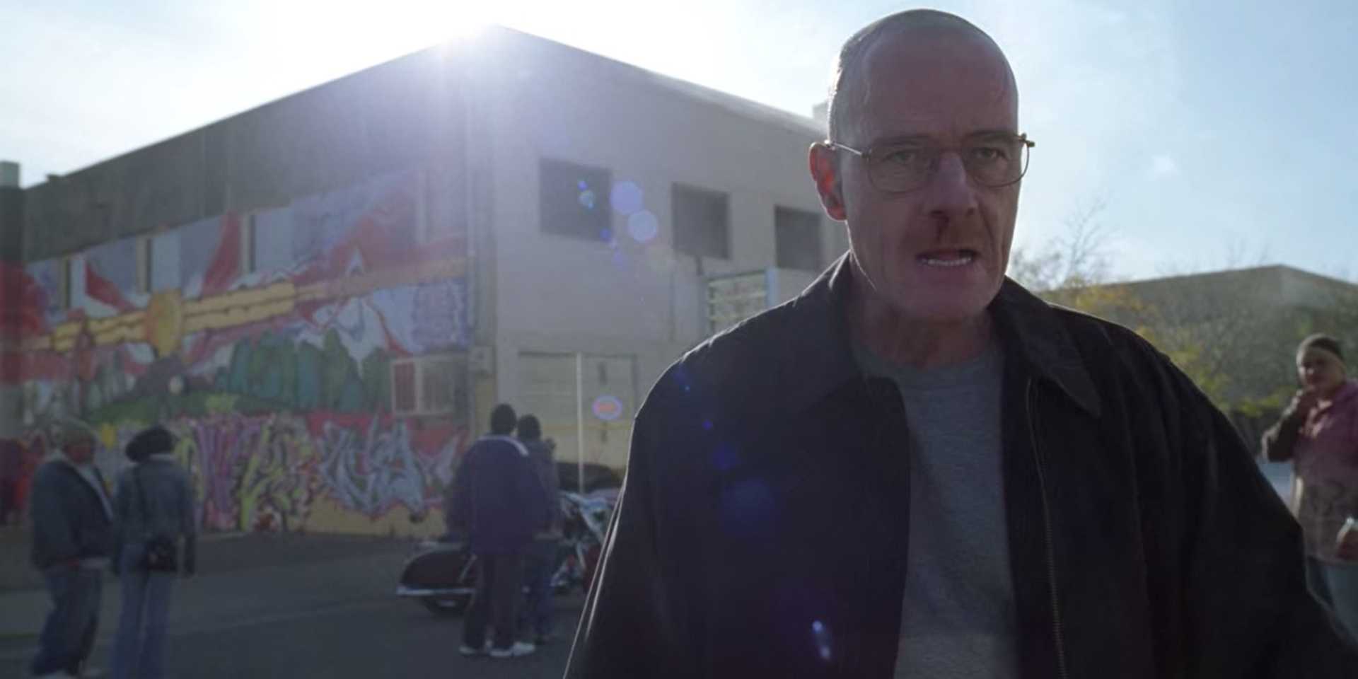 Walt walks away from Tuco's office in Breaking Bad