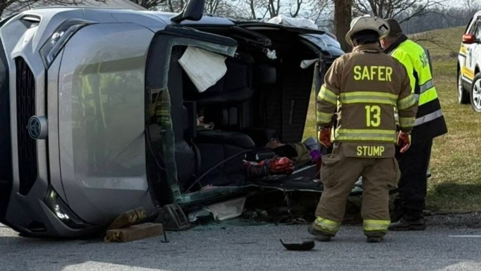 Fire crews cut roof off of vehicle, rescue woman in York Township