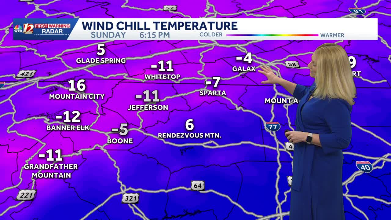Coldest wind chill temperatures expected tonight, cold weather advisory ...