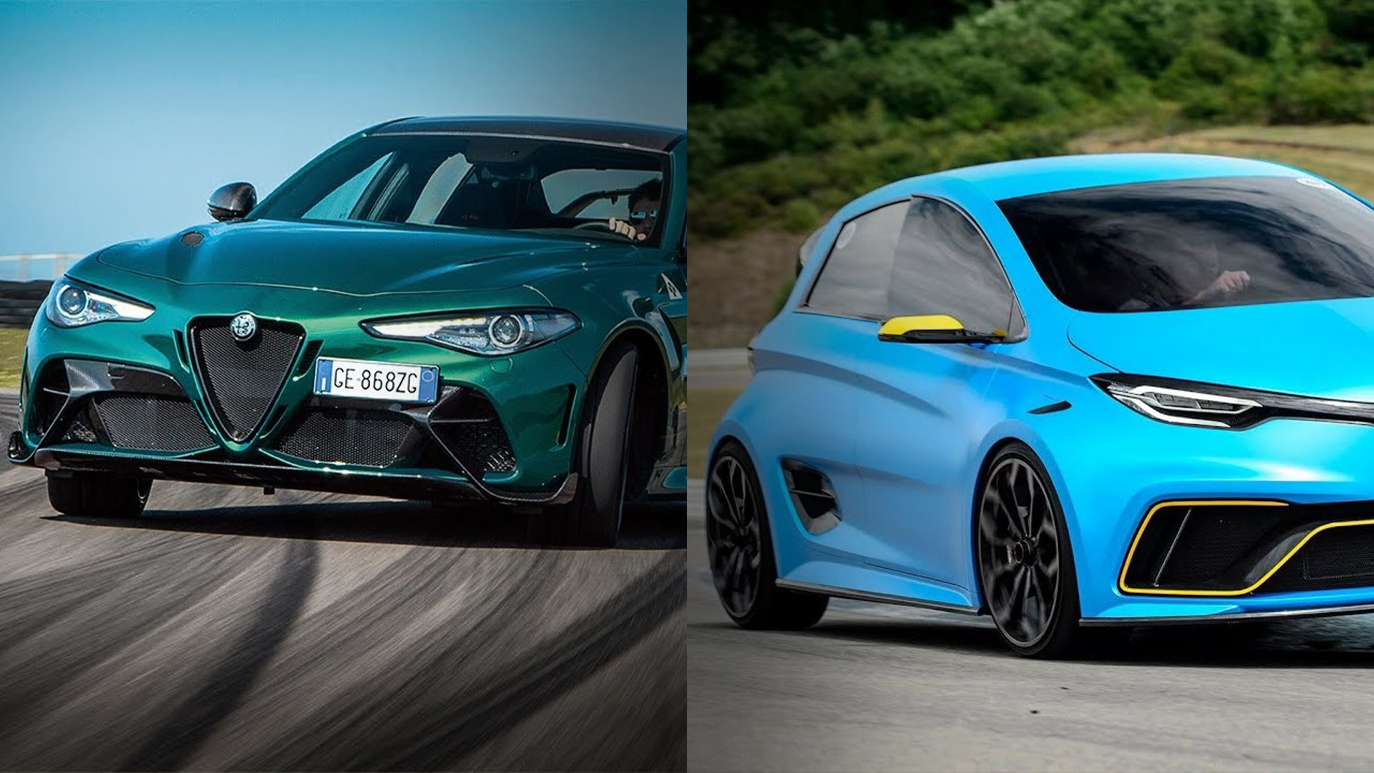 Alfa romeo giulia GTAm v/s Renault zoe E sport
