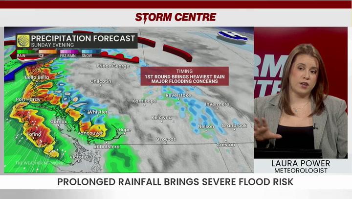 Flood threat elevated for BC as some could see 200+mm of rain