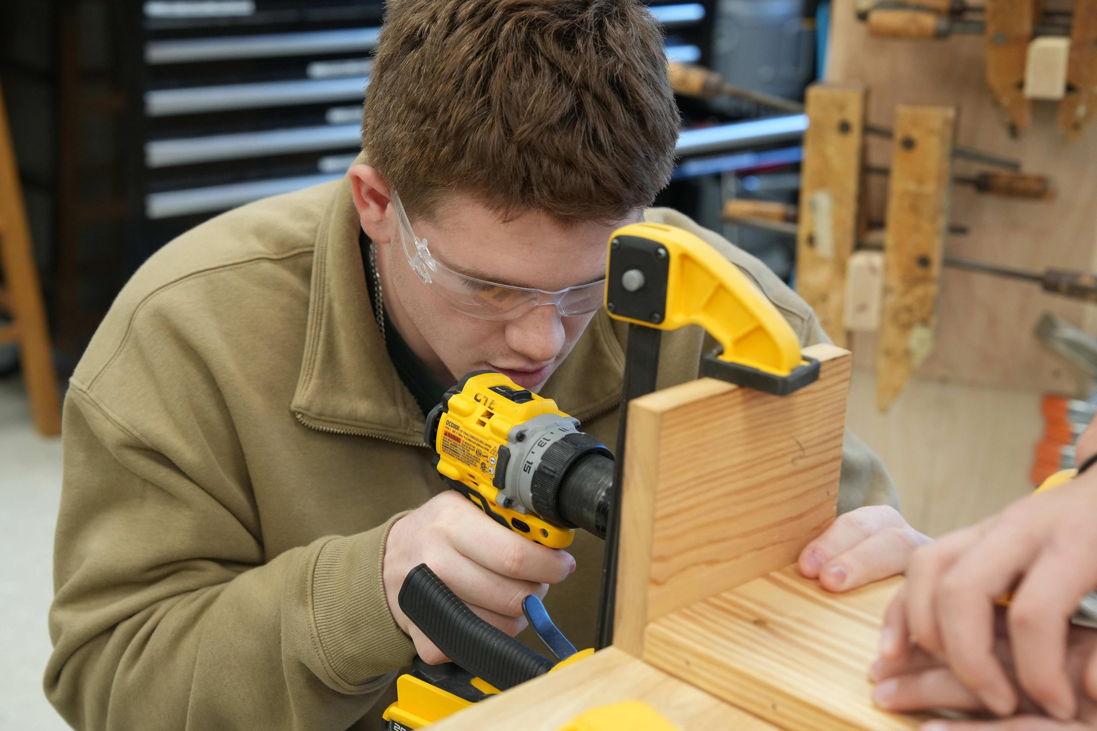 Brewster NY High School students learn carpentry skills in CLAWS class