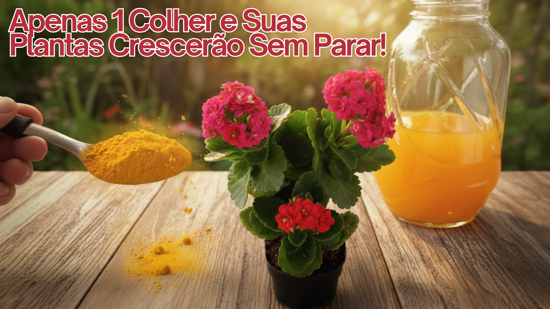 Apenas 1 colher e suas plantas crescerão sem parar!