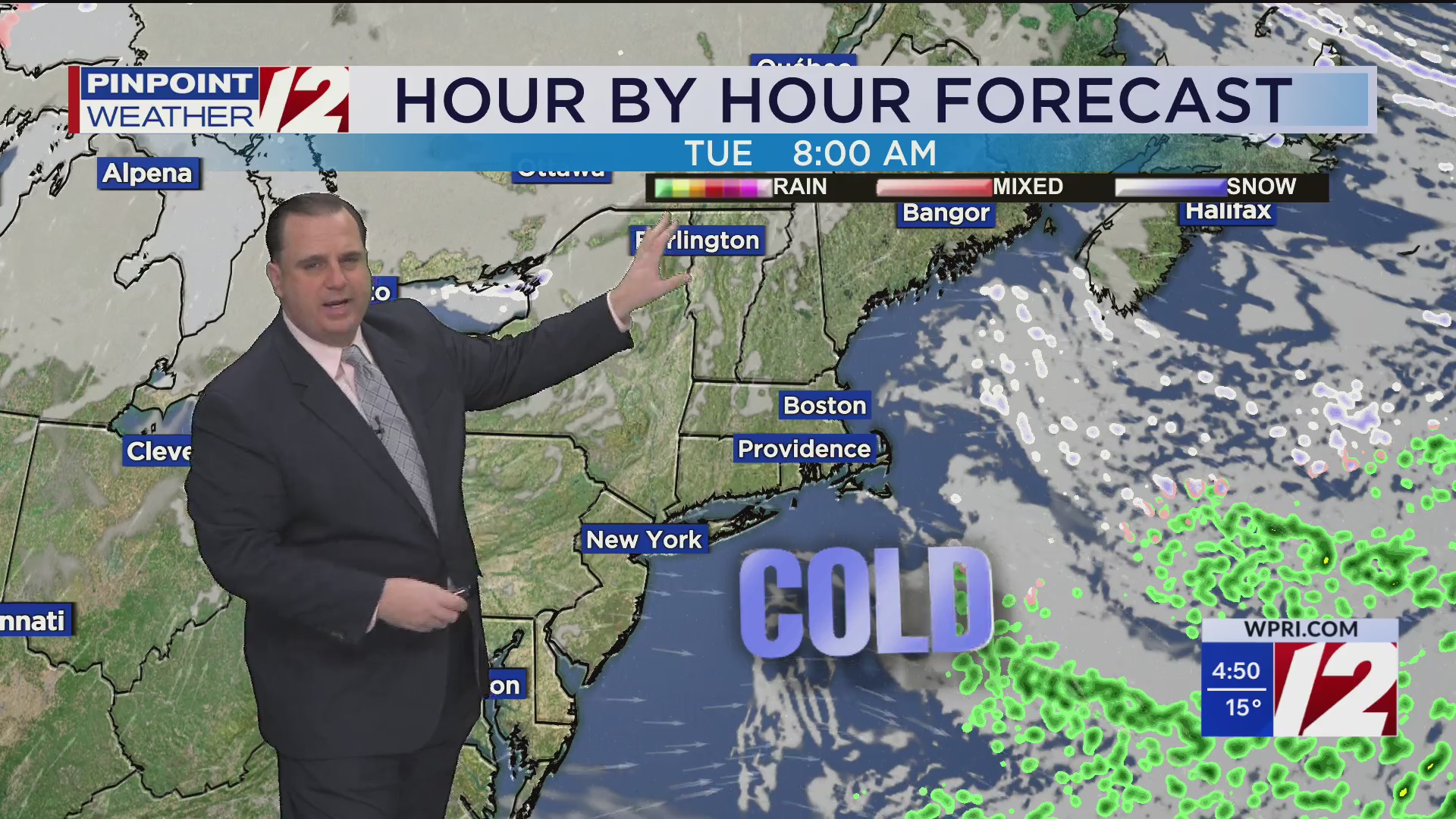 WPRI 12 weather forecast 12/15/25: Cold and windy today