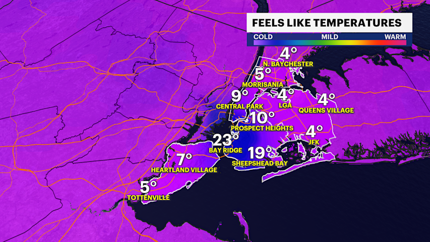 Bitter blast: Extreme cold with dangerous wind chills for the Bronx