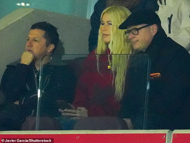 Claudia Schiffer and her filmmaker husband Matthew Vaughn (right) - the club's new minority shareholders - were also present to watch their latest investment play out a 1-1 draw