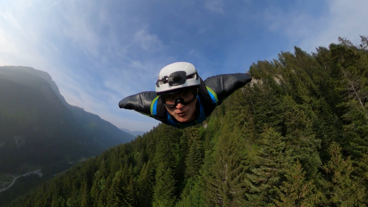 Helicopter Wingsuit Base Jump Over Châtel In The French Alps