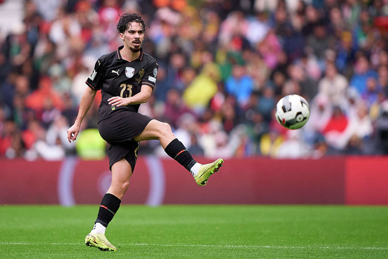 Vitor Ferreira 'Vitinha' of Portugal in action during the FIFA World Cup 2026 qualifier match between Portugal and Armenia at Estadio do Dragao on November 16, 2025 in Porto, Portugal. (Jose Manuel Alvarez Rey/Getty Images)